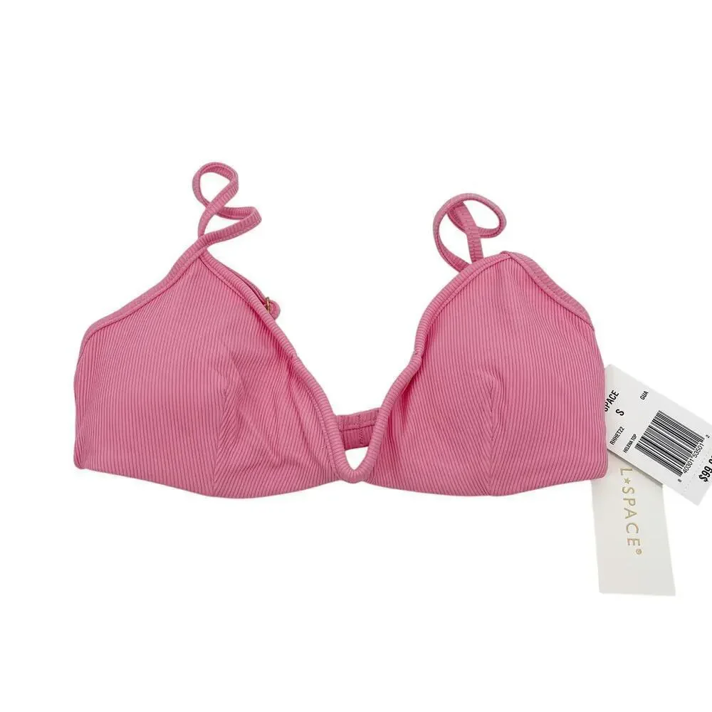 L*Space Helena Underwire Bikini Top Guava Pink - Size Small, NEW With Tags!